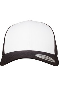 FLEXFIT FL6606CF - Kappe Retro Trucker mit farbiger Vorderseite Black / White