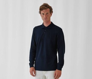 B&C BC425 - Langarm-Poloshirt aus 100% Baumwolle